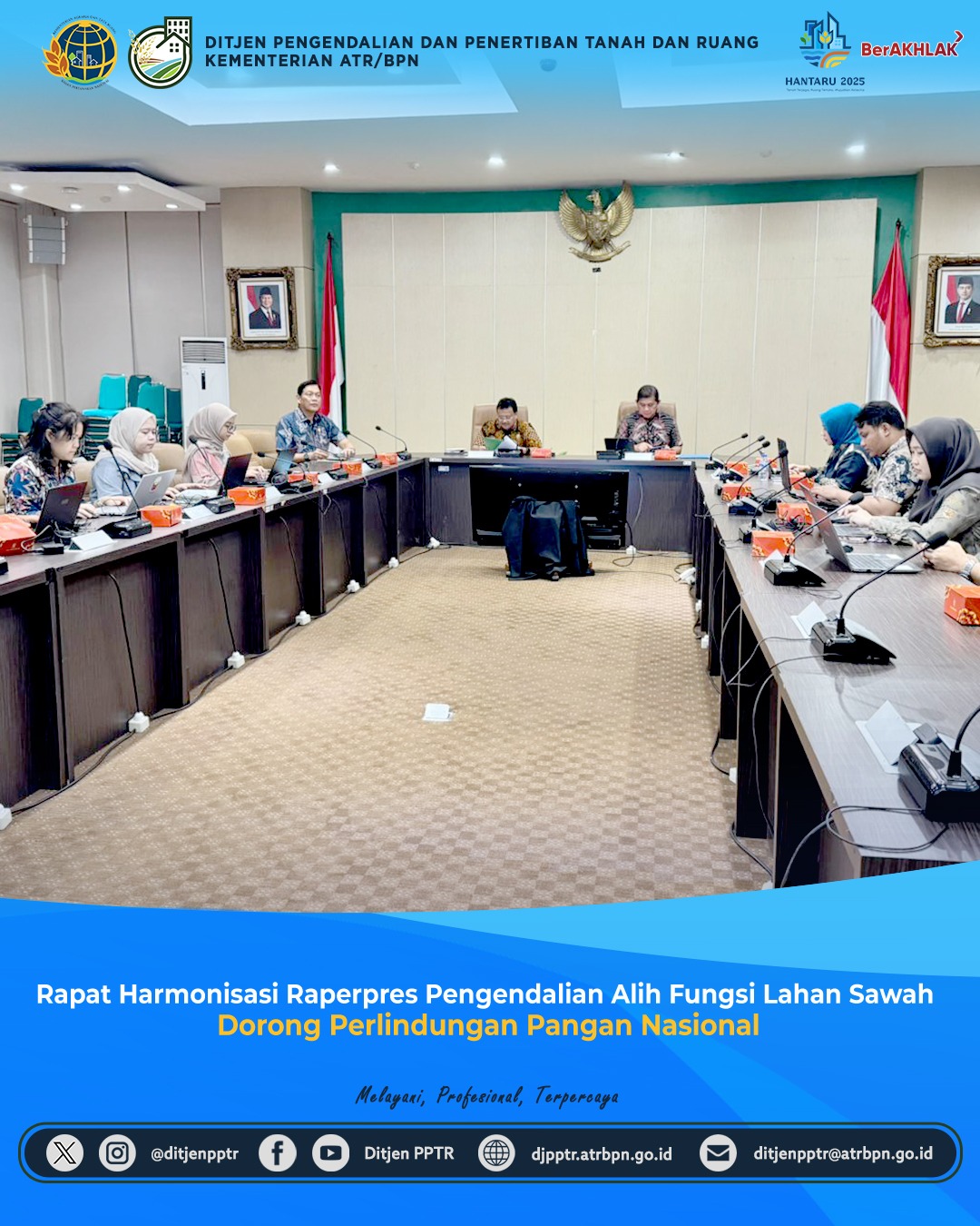 Rapat Harmonisasi Raperpres Pengendalian Ahli Fungsi Lahan Sawah Dorong Perlindungan Pangan Nasional