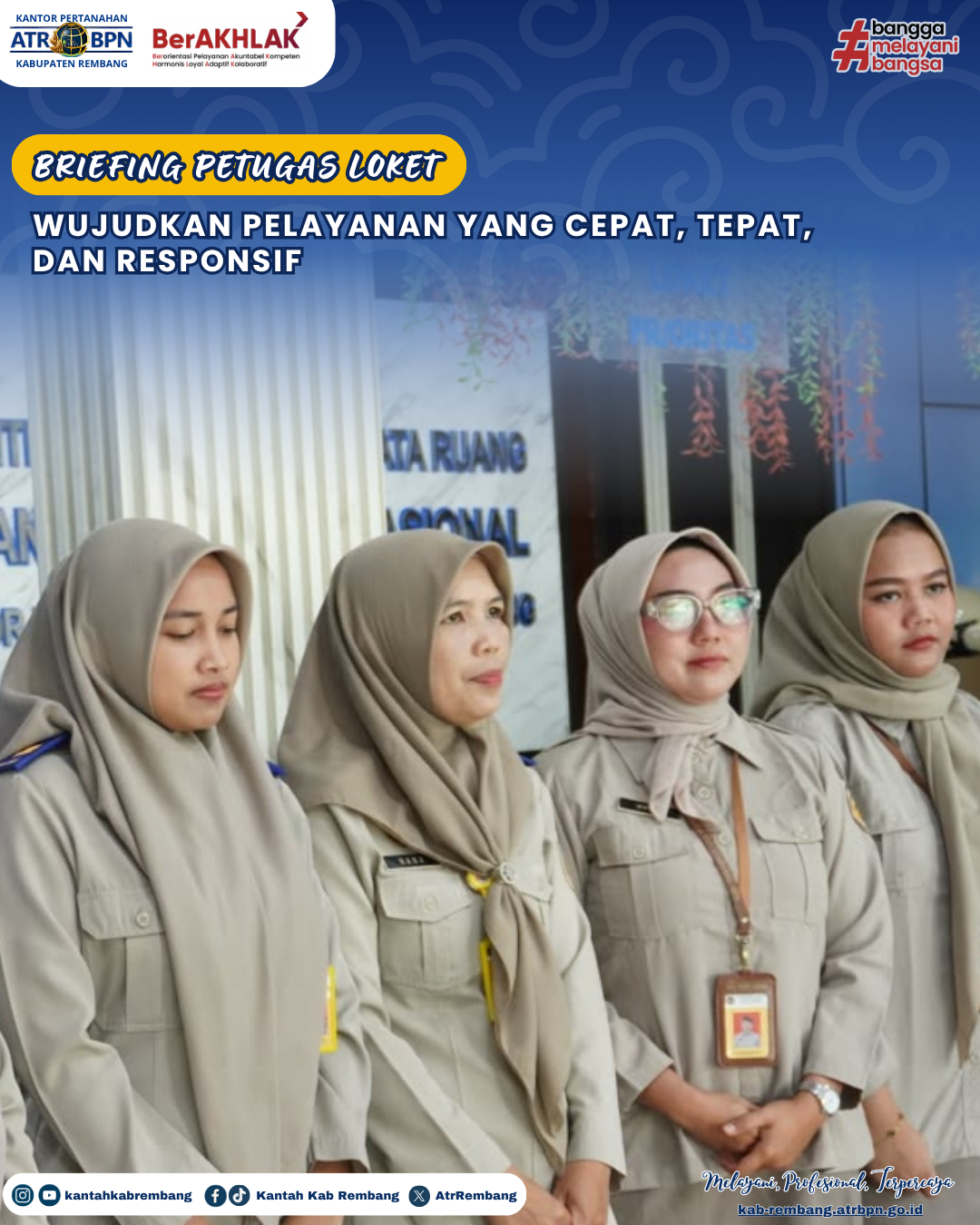 Briefing Petugas Loket, Wujudkan Pelayanan yang Cepat, Tepat, dan Responsif